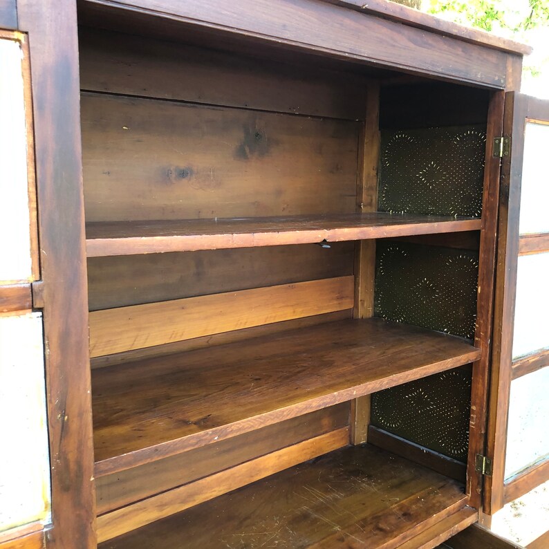 Vintage Pie Safe Kitchen Pantry China Hutch Etsy