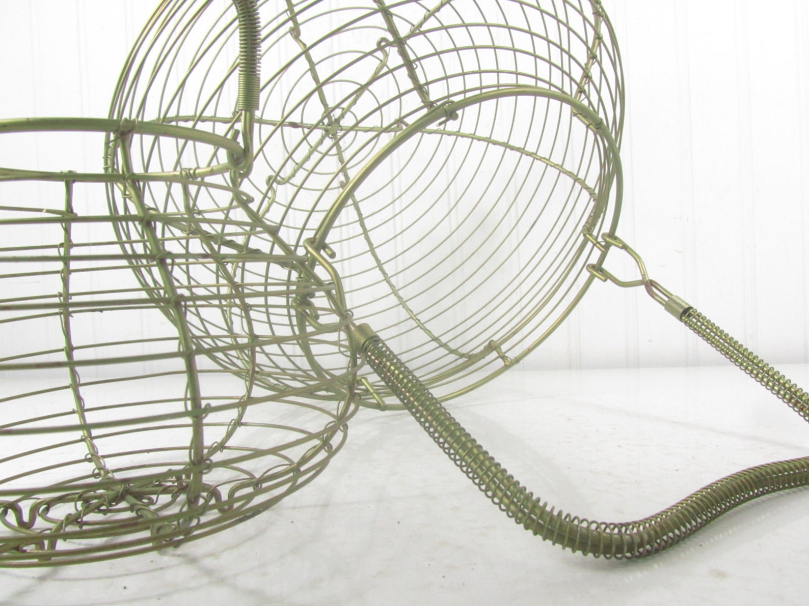 Vintage Egg Basket Metal Basket Primitive Storage Basket Etsy