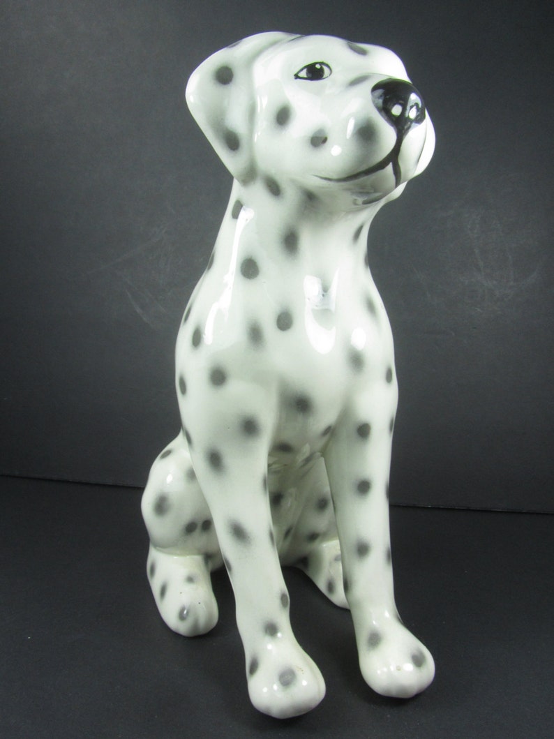 DALMATIAN DOG PLANTER Ceramic Dog Whimsical Firehouse Dog | Etsy