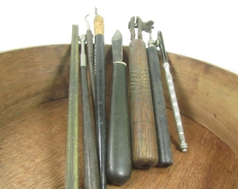 Vintage Tool, dental tool,wood working tool, wood handle,ruler, knife,collectible tools, Rust, Metal Tool, wood carving, Wood tool,