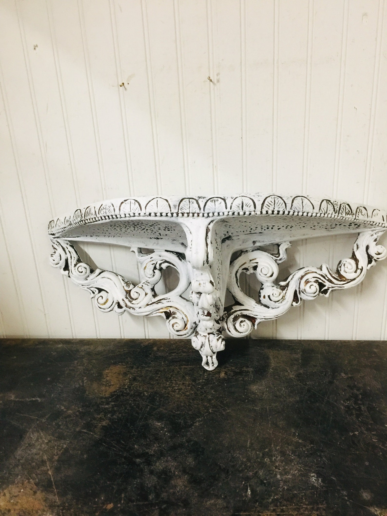 Shabby Chic Decor, Wall Sconce, Ornate Wall Hanging, Shabby Chic Wall