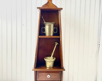 Display Shelf, spice drawers,kitchen cabinet,folk art, display cabinet, Spice drawer, Apothecary chest, Vintage spice box, drawers, wood box