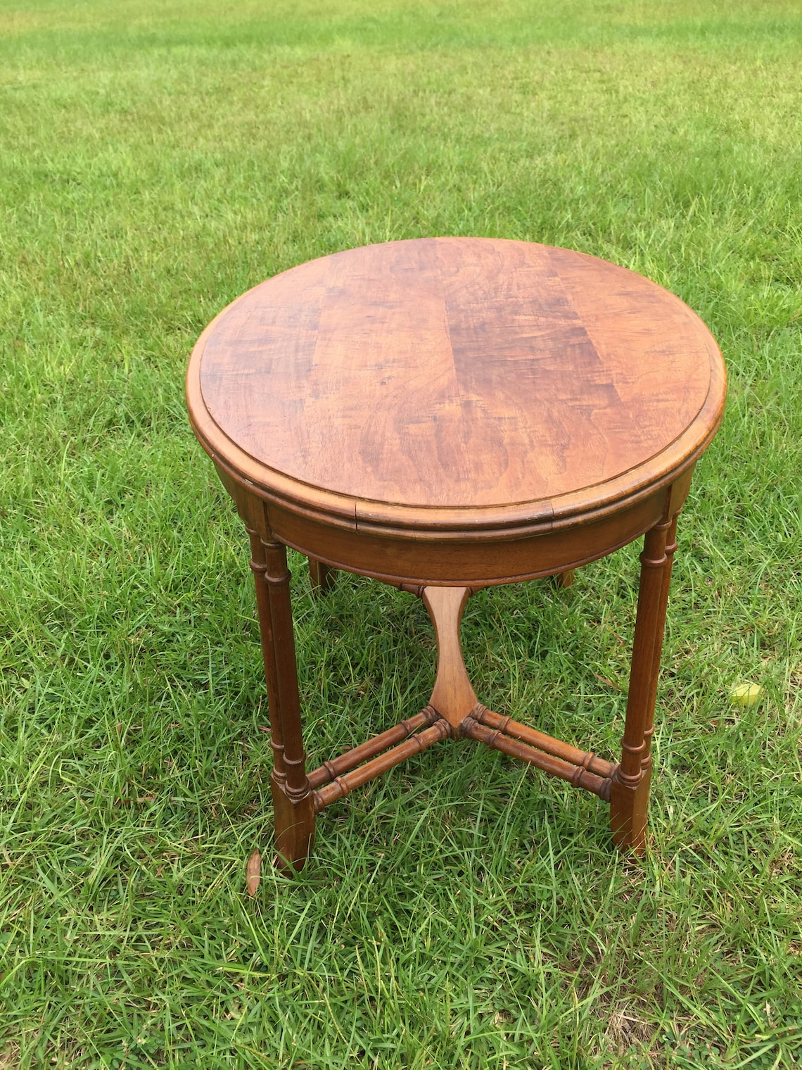 Vintage Side Table Wood Table End Table bamboo wood Table Etsy