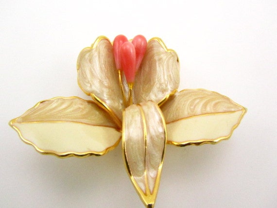 VINTAGE BROOCH, vintage pin, flower pin, vintage … - image 1