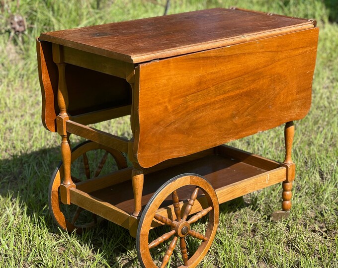 VINTAGE TEA Cart, Rolling Table, Home Bar Cart, Tea Trolley, Porch
