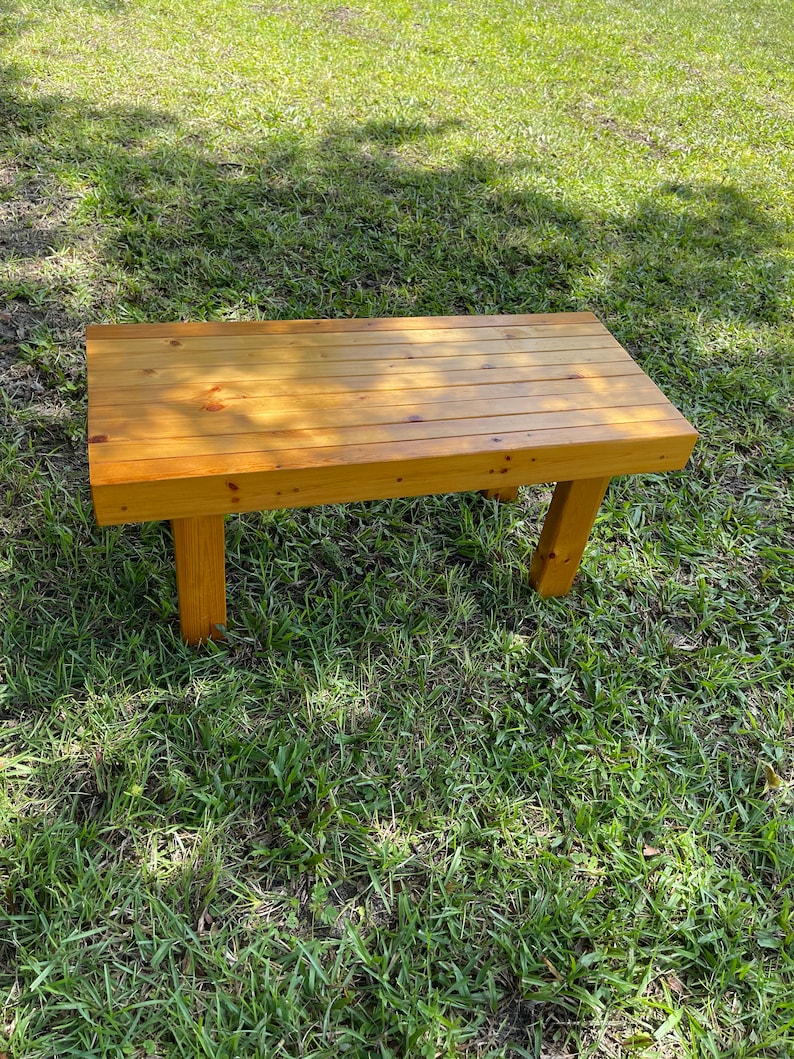 Rustic Pine Bench Solid Wood Bench Table Mud Room Decor Etsy