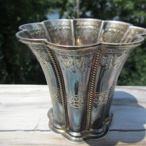 Sterling silver, silver cup ,MichelsenDenmark, Queen Margrethe cup,, sterling vase, Victorian sterling, Denmark ,sterling cup.