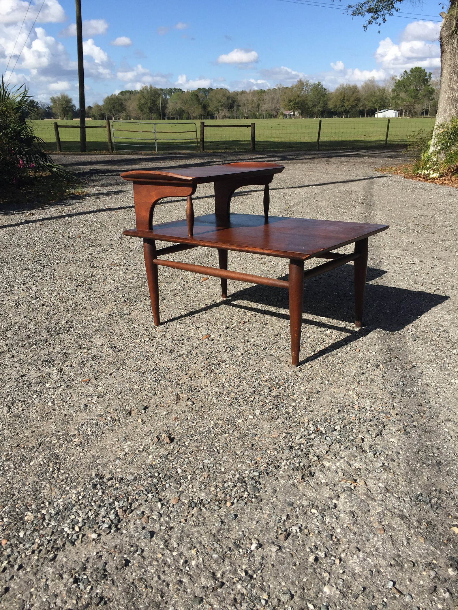 Danish Modern End Table Wood Side Table Mid Century Modern Etsy