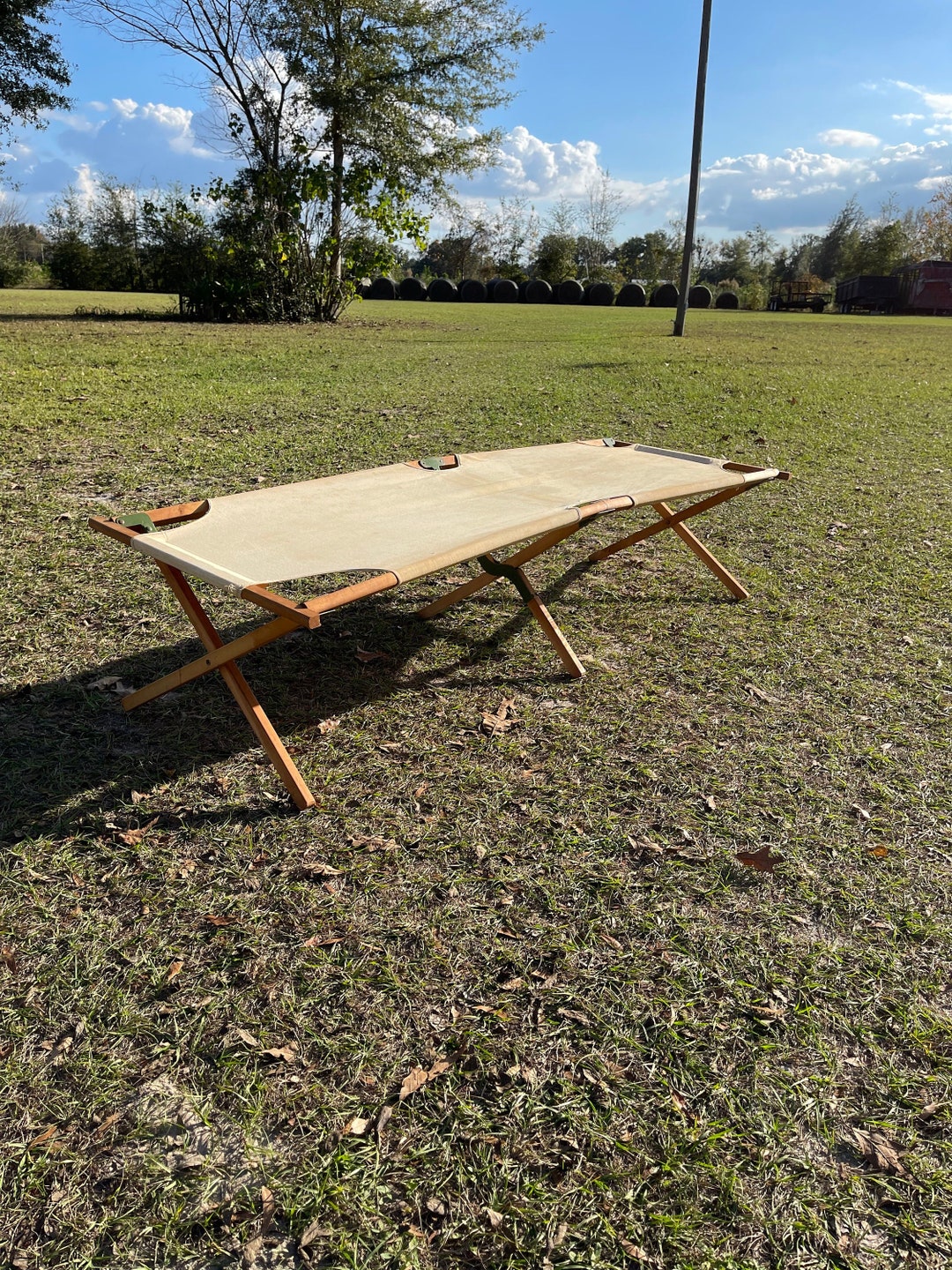 Military Cot Vintage Cot Camping Bed Military Memorabilia Canvas Cot Folding Cot day Bed Primitive Camping Military Cot Etsy Canada