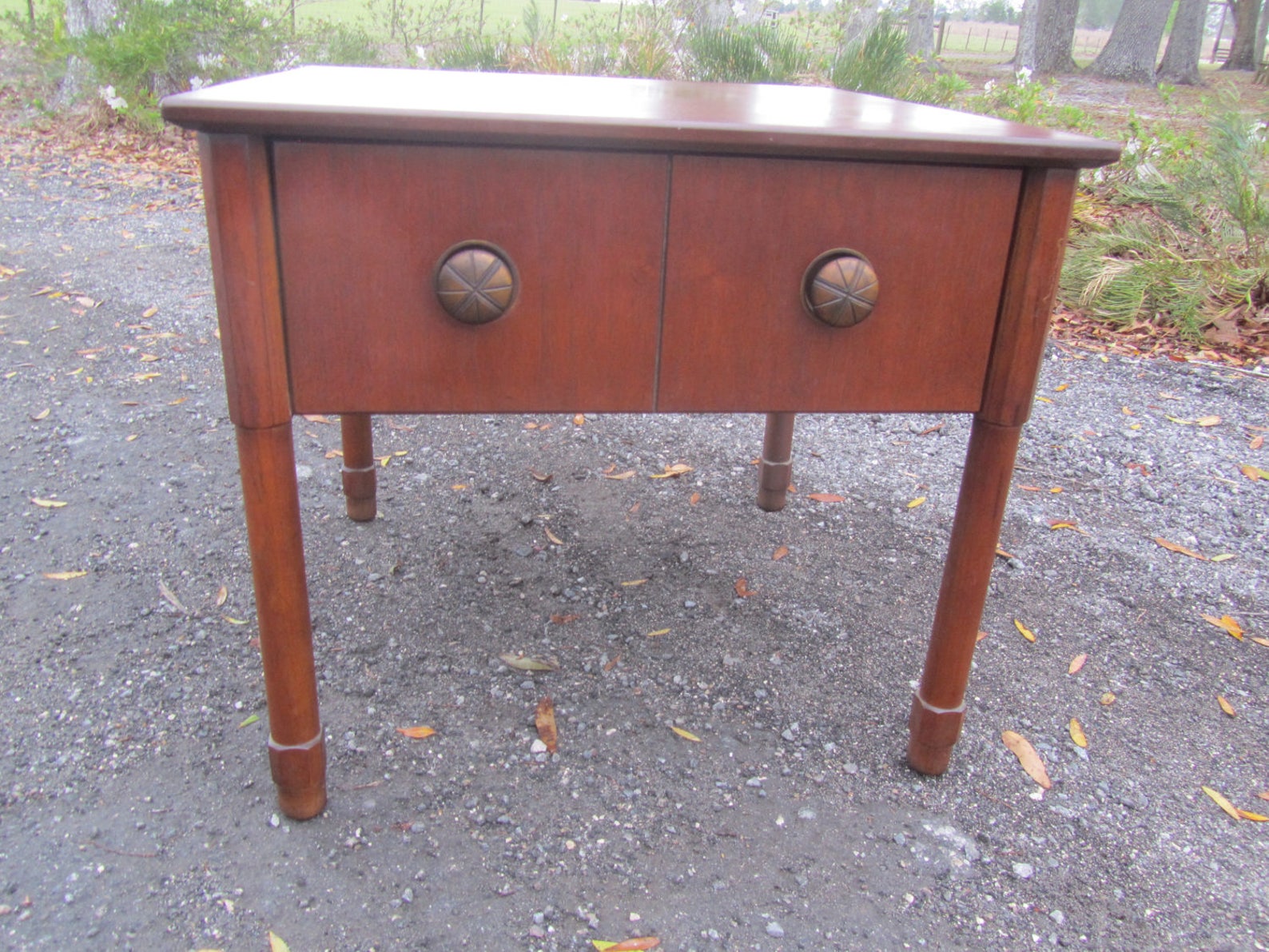 Henredon Side Table Wood Furniture Night Stand Retro Table Etsy