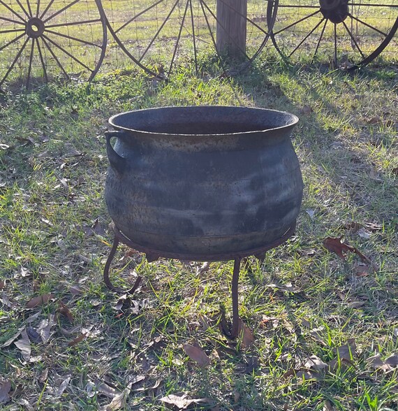 Antique Cast Iron Cauldron Savery Co Philadelphia Civil Etsy