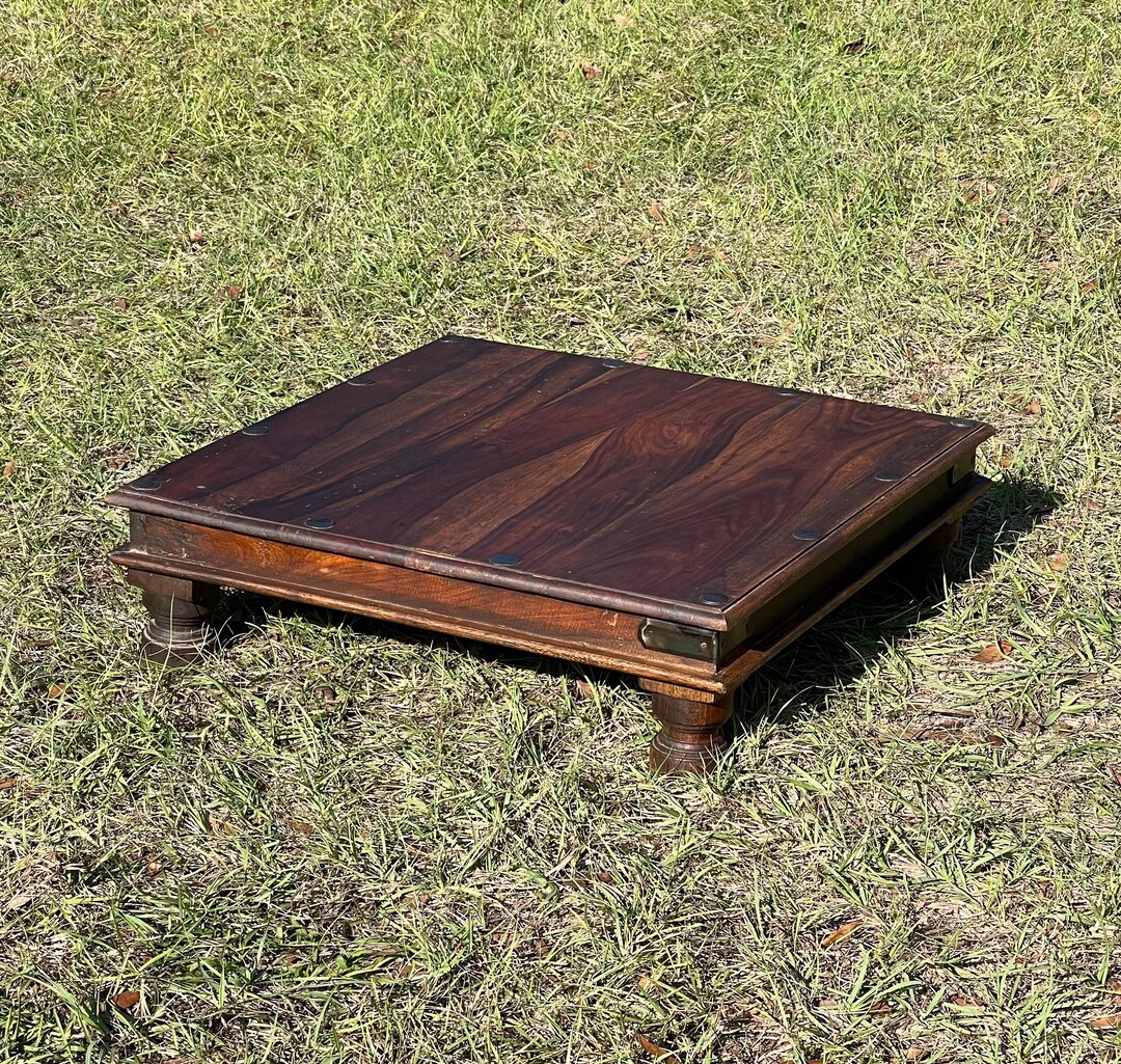 Vintage Table, Oriental Wood Table, Low Table, Hand Carved Table, Asian