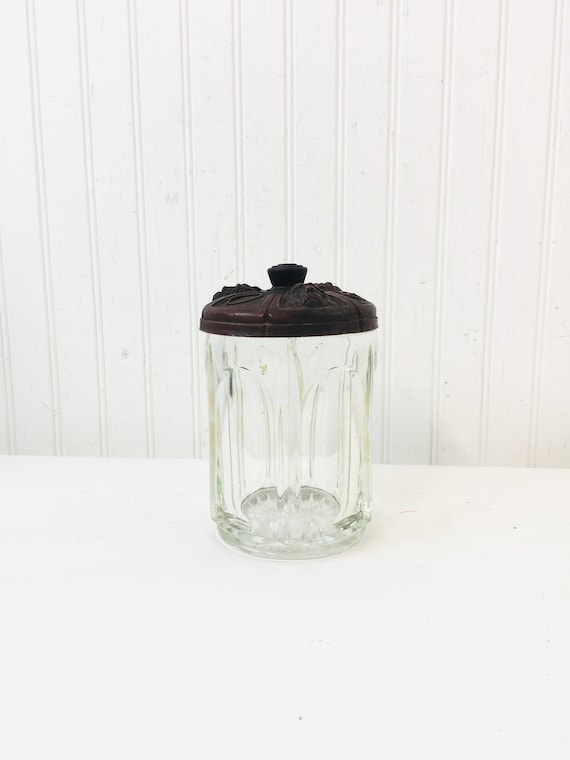 Buy VINTAGE GLASS JAR, Antique Tobacco Jar, Victorian Humidor, Clear Glass,  Apothecary Jar, Antique Jar, Unique Displayjar, Canister, Candy Jar, Online  in India