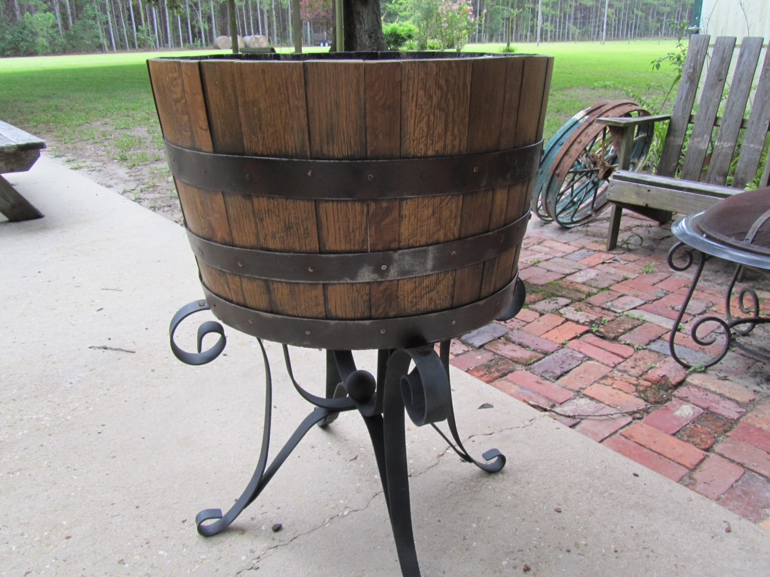 WHISKEY BARREL Wood Barrel Whiskey Barrel Furniture Barrel Etsy