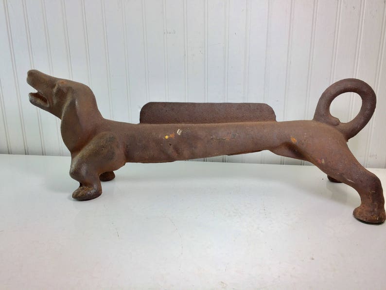 Cast Iron Dog Antique Boot Scrape Weinner Dog Dachshund Etsy