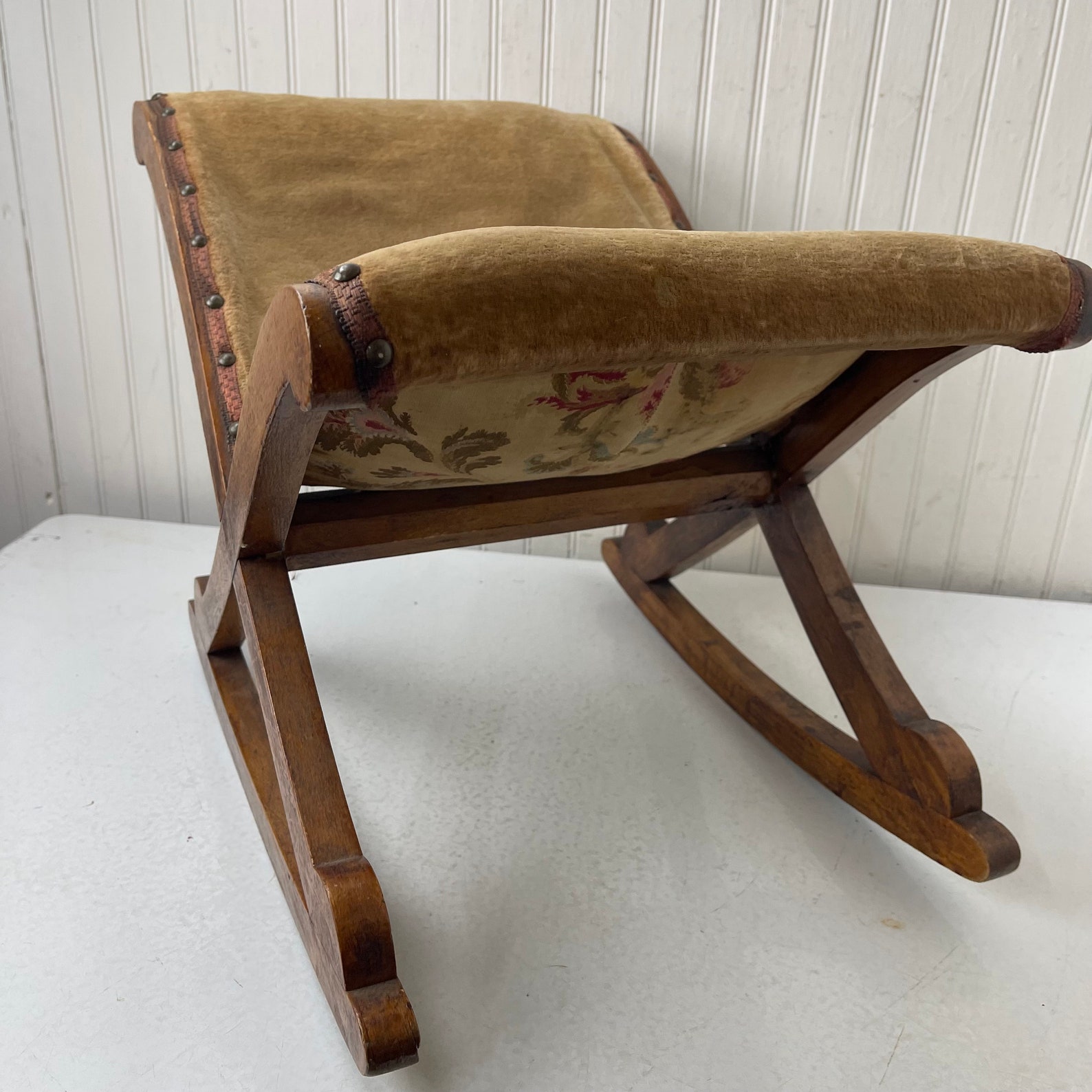Vintage Footstool, Rocking Foot Rest, Vintage Ornate Ottoman, French ...