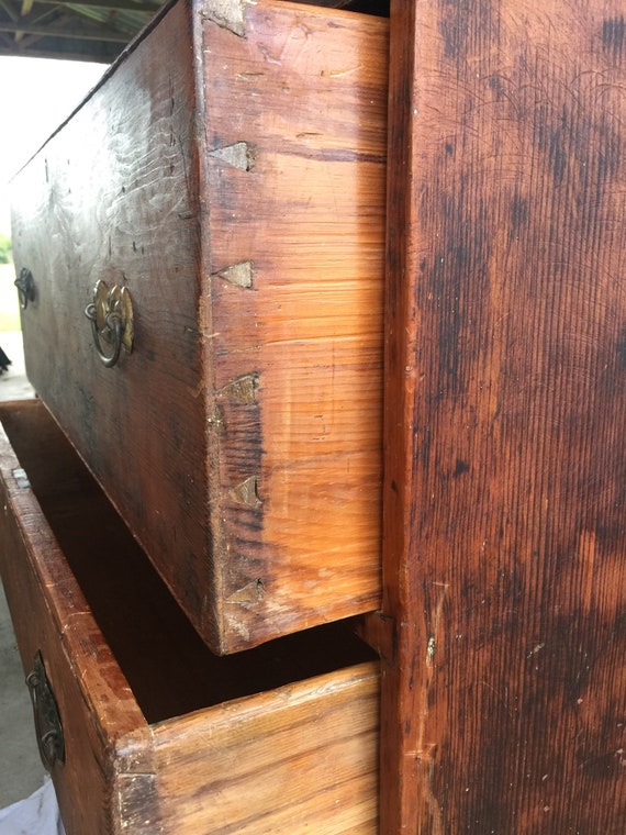 Antique Chest of Drawers Pre Civil War Furniture Solid Wood