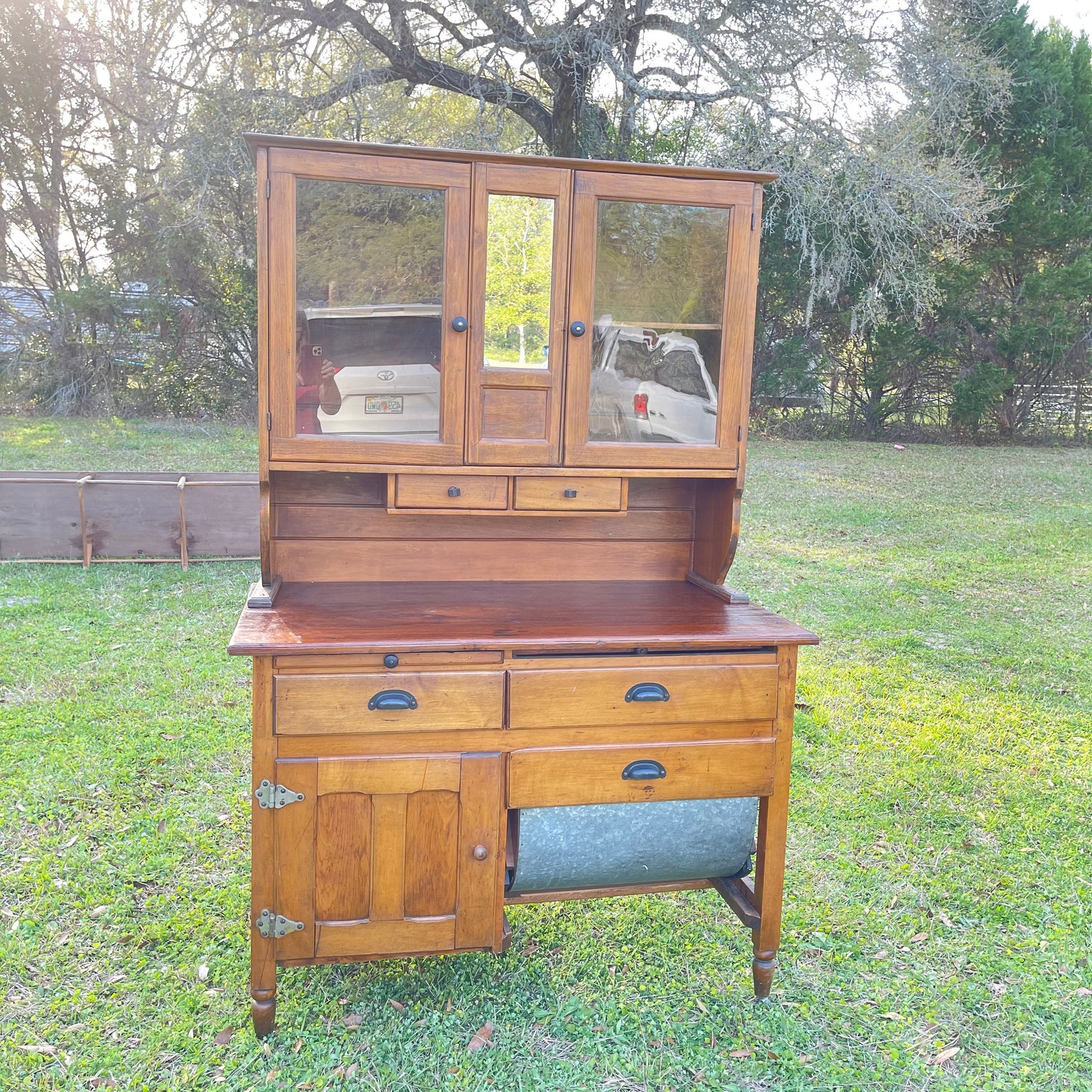 Antique bakers cabinet kitchen cabinet wood cabinet possum ...