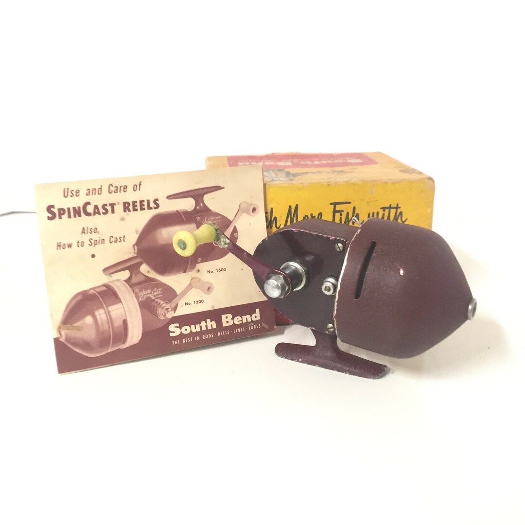 Vintage Fishing Reel, Fishing Reel Box, Southbend Spin, Fishing