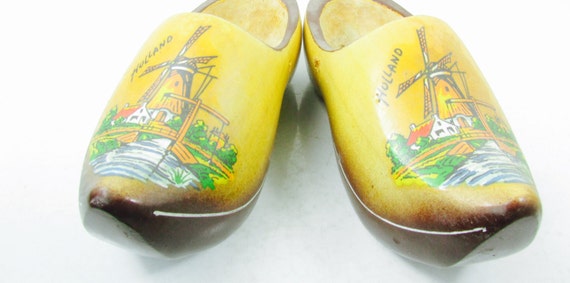 Dutch wood shoes, Dutch clogs, vintage shoes, win… - image 3