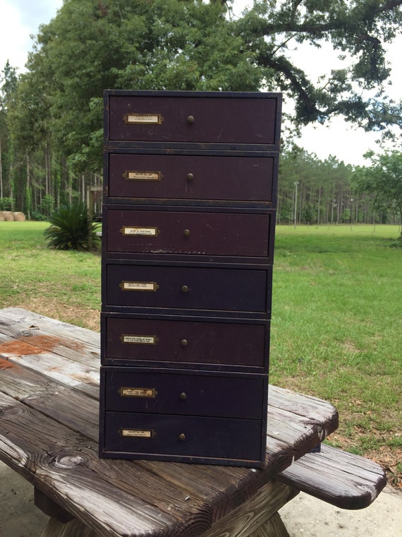 Metal File Cabinet Vintage Cabinet Metal Drawer Storage Etsy