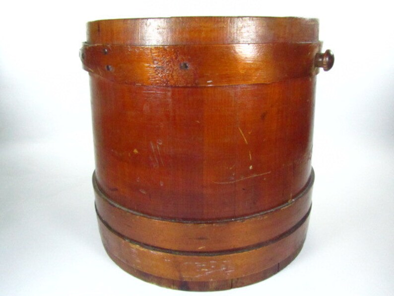 Vintage Firkin Bucket Wood Bucket Collectible Wood Decor Etsy