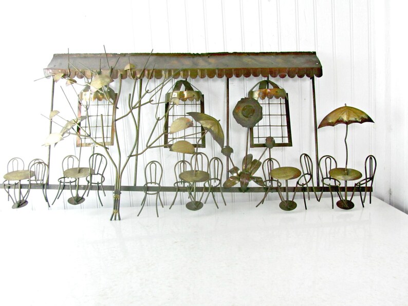 Metal Sculpture Cafe Bistro Wall Art 1970s Retro C Jere Style Decor Hanging Copper Brass - Curtis Jere Wall Sculpture Australia Metal Sculpture Cafe Bistro Wall Art 1970s Retro C Jere Style Decor Hanging Copper Brass - Curtis Jere Wall Sculpture Australia