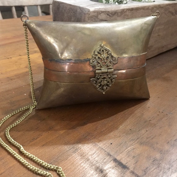 Vintage purse, mini purse, India purse, metal pur… - image 8