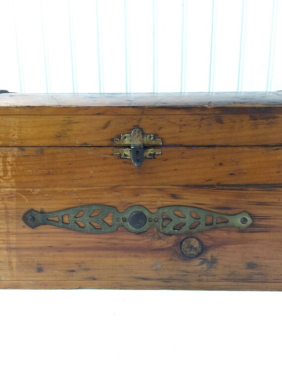 Vintage Wood Box, Ship Box, Cedar Box, Work Box, Hope Chest