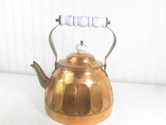 Copper Tea Kettle, Nickel-Lined Copper Kettle