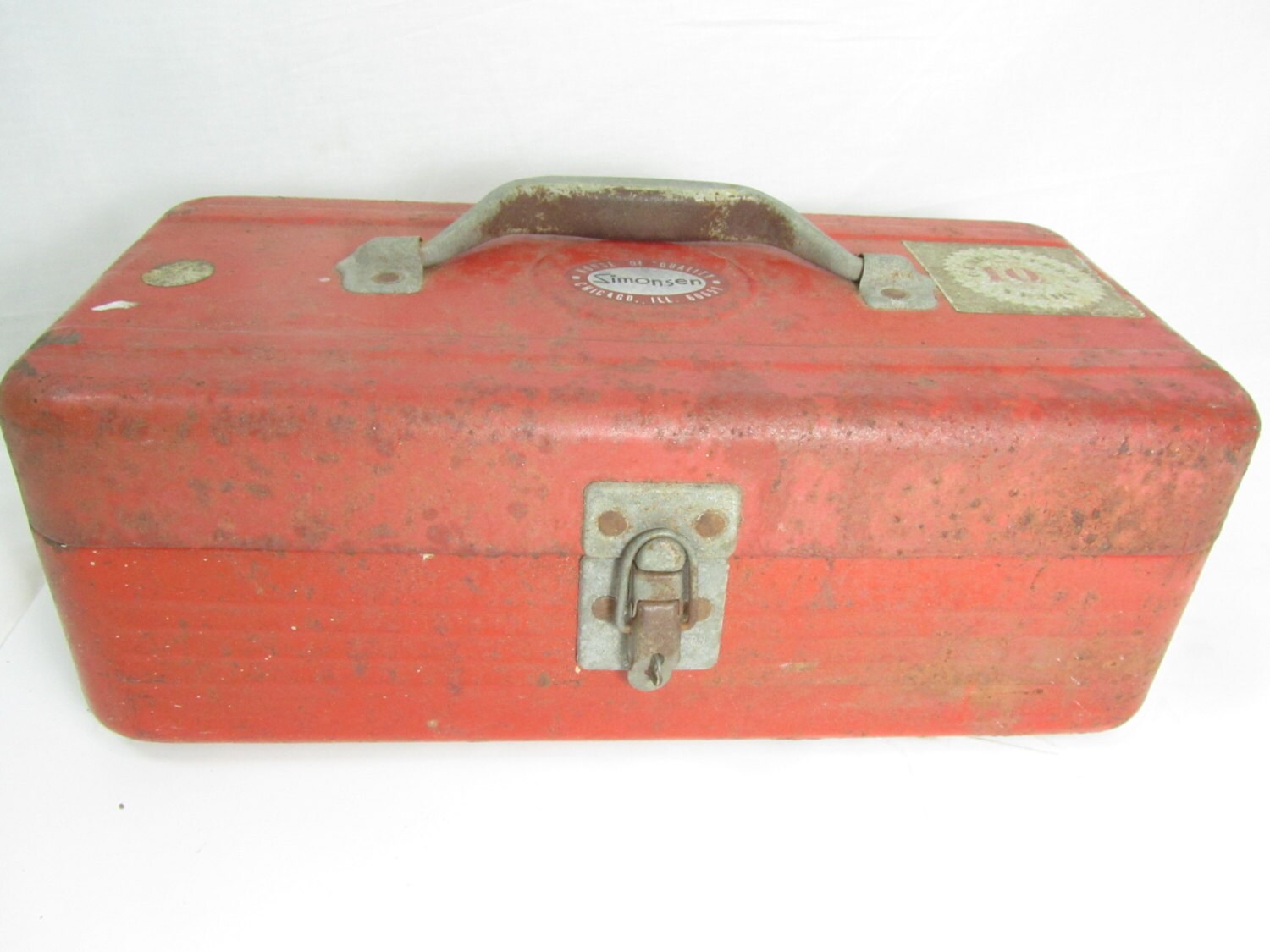 Vintage Metal Tackle Box, Red Metal Box, Fishing Box, Tool Box, Simonsen,  Chicago Illinois, 60651 -  Canada