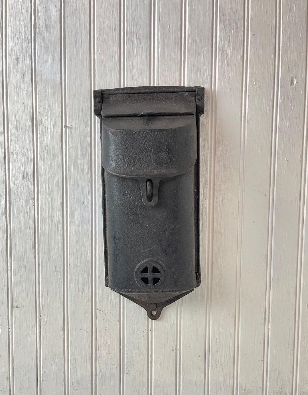 Antique Griswold Cast Iron Mailbox, Apartment Mailbox, Victorian