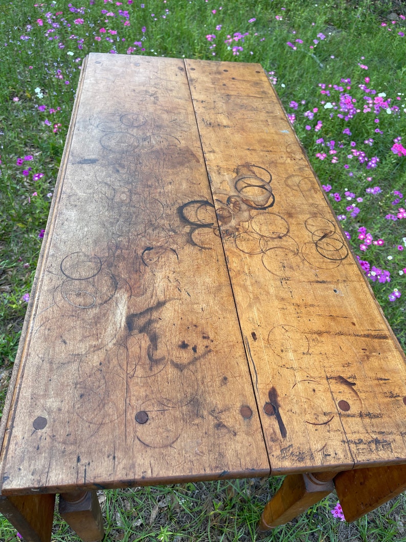 Antique Drop Leaf Table Wood Furniture Dining Table - Etsy