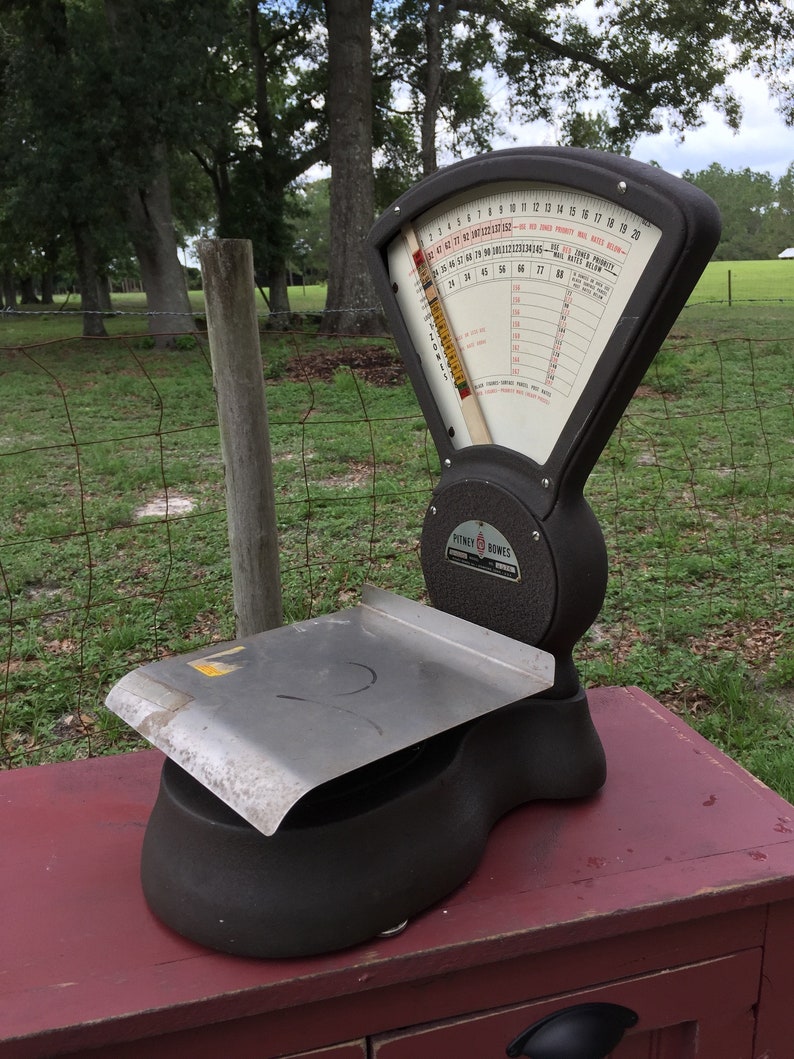 Vintage Postal Scale Pitney Bowes Postal Scale Metal Scale Etsy