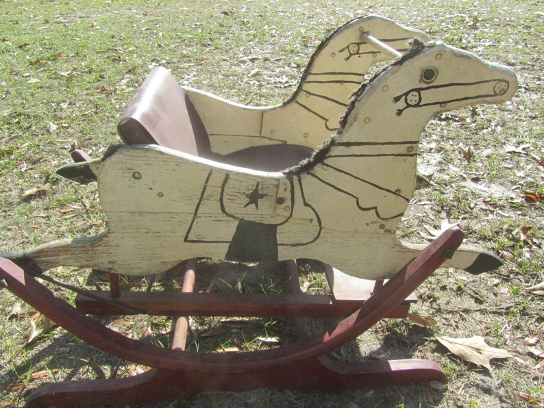 Vintage Rocking Horse Child's Seat Chair Riding Toy - Etsy