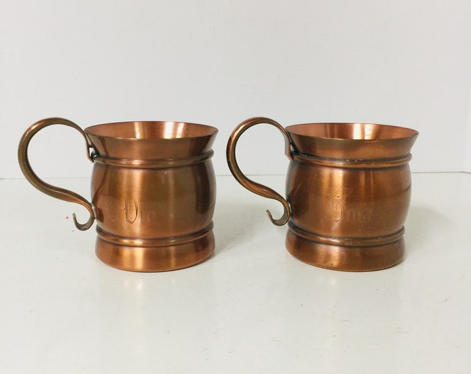 Vintage Copper Mugs, Mule Mug, Antique Style Tankard, Copper Mug