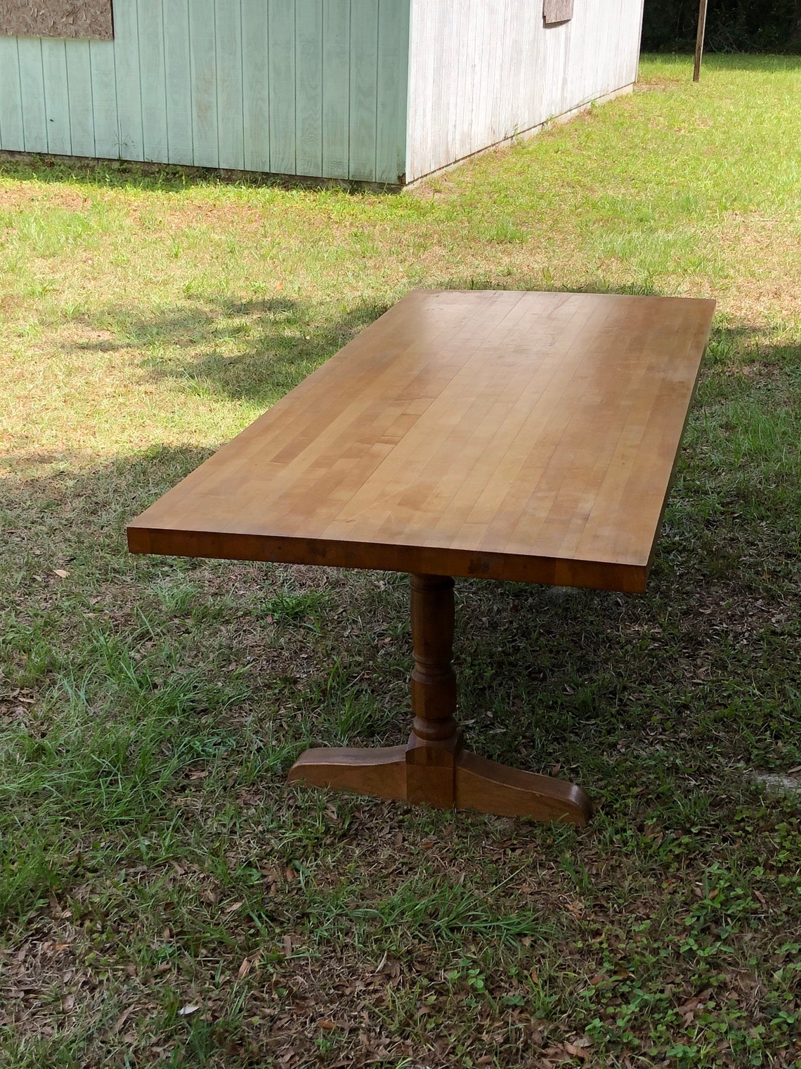 Vintage Dining Table Modern Farmhouse Table Butcher Block Etsy