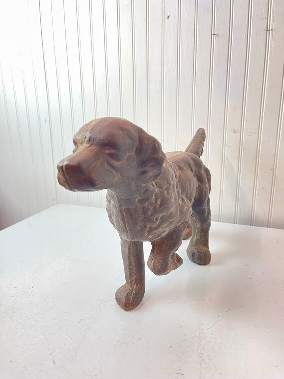 Antique Iron Door Stop Bird Dog Door Stop Cast Iron Dog Retriever Pointer Dog Vintage Iron Dog Metal Dog Etsy Canada