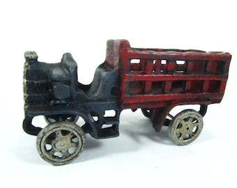 Cast Iron Coal Truck, Die Cast Toy, Toy Truck, Stake Bed Truck