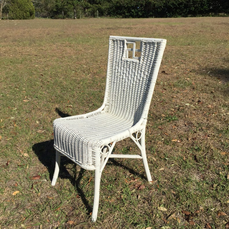 Antique Wicker Chair Heywood Wakefield Wicker Chair White Etsy