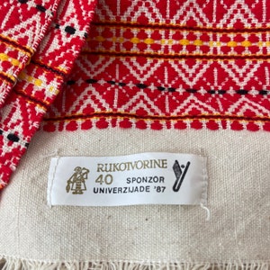 Rukotvorine Vintage blanket, textile, bedding, ski lodge, throw, baby blanket, picnic blanket,European  country decor, gift, vintage throw