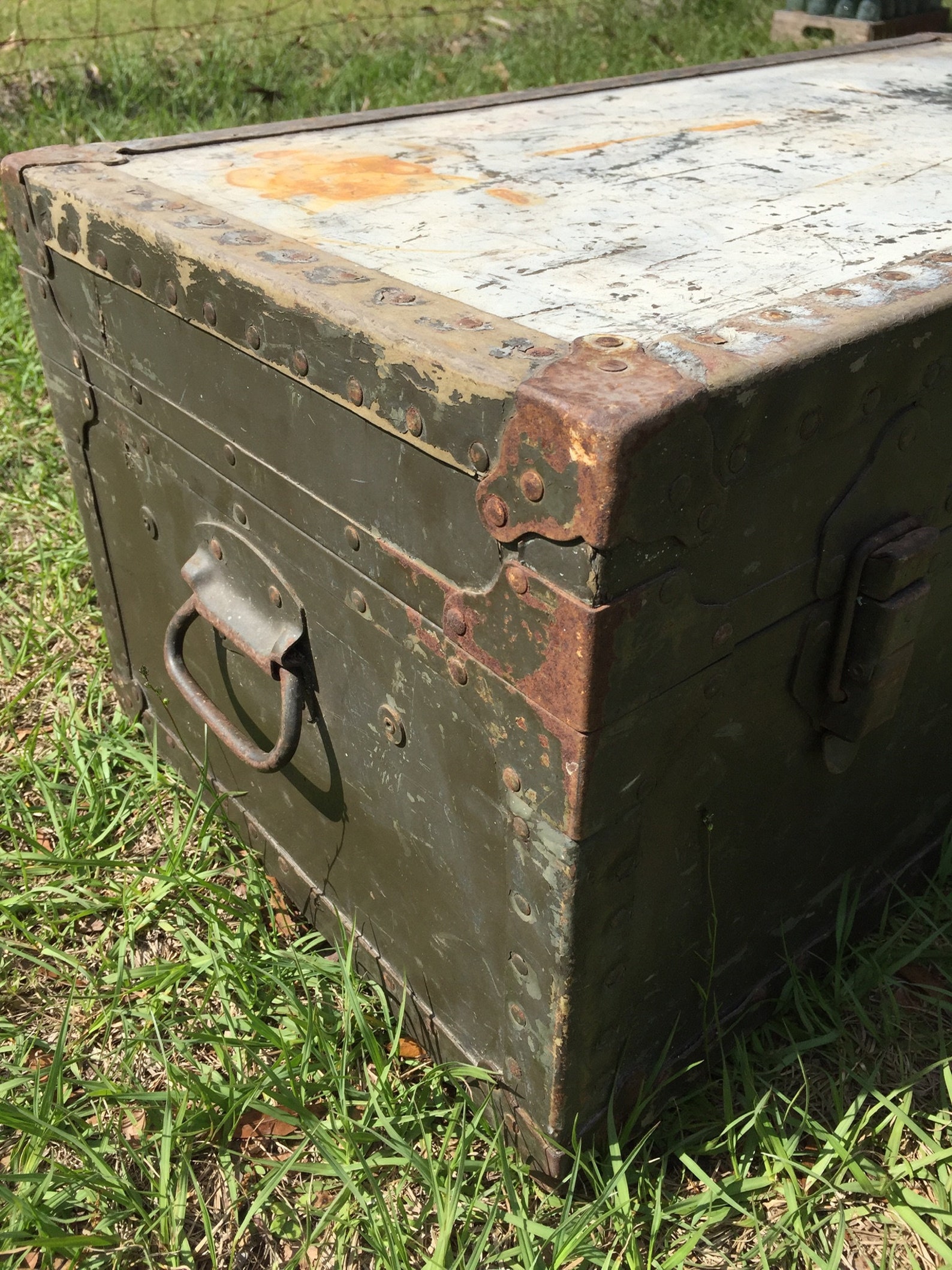 Vintage Military Trunk Korean War Trunk Doehler 1949 trunk Etsy