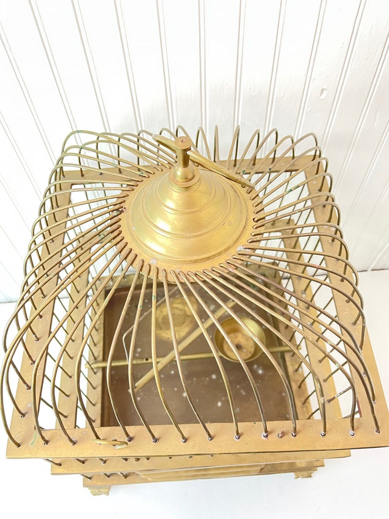 Vintage Brass Birdcage Shabby Chic Decor Bird Cage Bird | Etsy