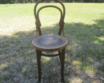 J & J Kohn Stuhl, Holzstuhl, antiker Stuhl, Eisdiele Stuhl, Esszimmerstuhl, Shabby Chic Möbel, Bugholz Stuhl