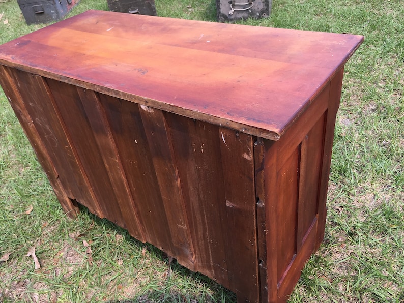 Antique solid wood Dresser, farmhouse furniture, chest of drawers, farmhouse decor, rustic, bedroom decor, solid wood, antique furniture, image 7
