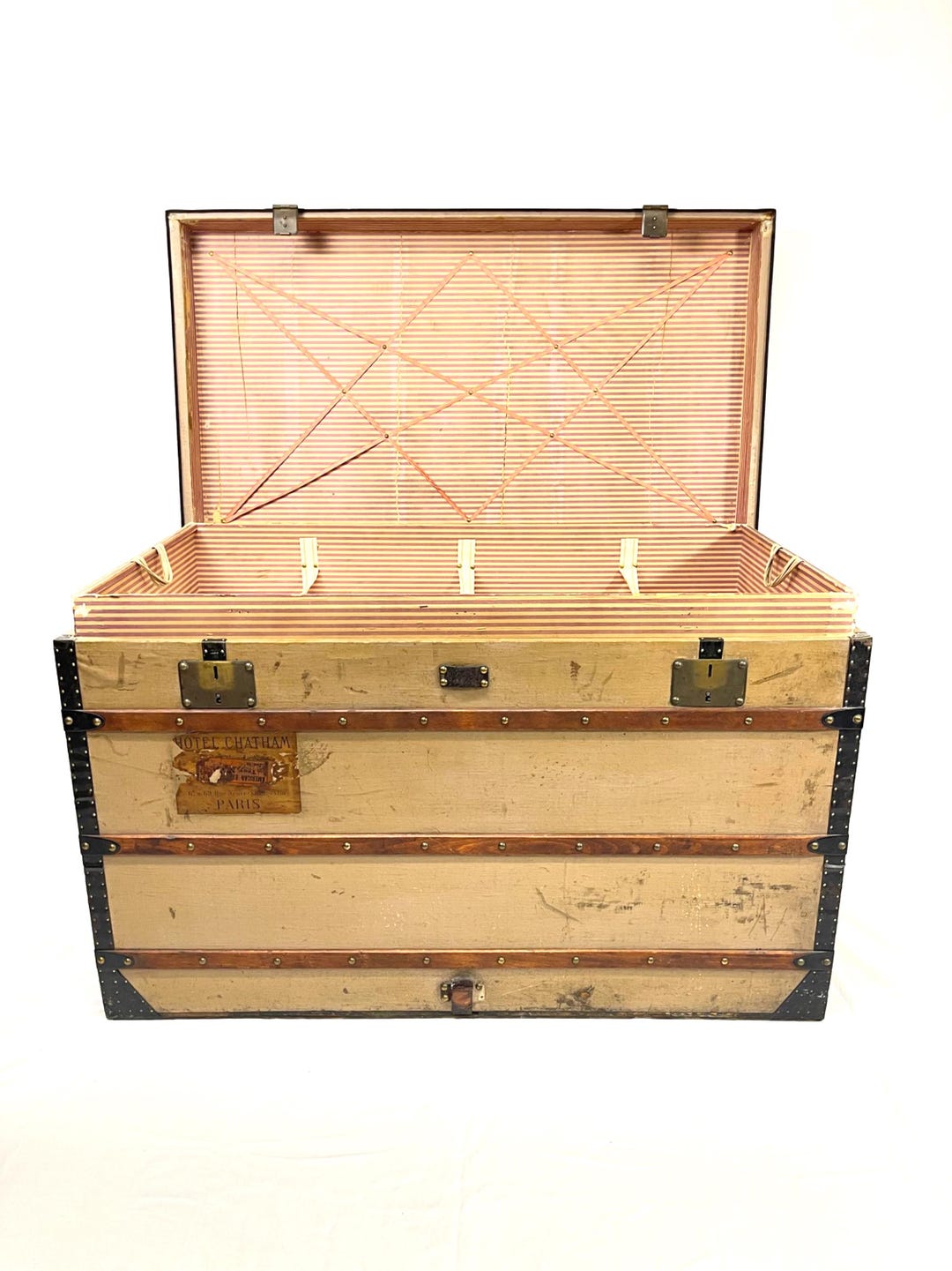 Antique Louis Vuitton Trunk, Steamer Trunk, Chest, Storage Box