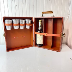 VINTAGE SERGIO VALENTE Portable Travel Bar Liquor Case