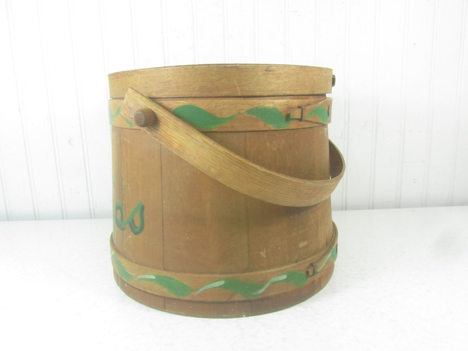 Vintage Firkin Bucket Wood Bucket Collectible Wood Decor Etsy