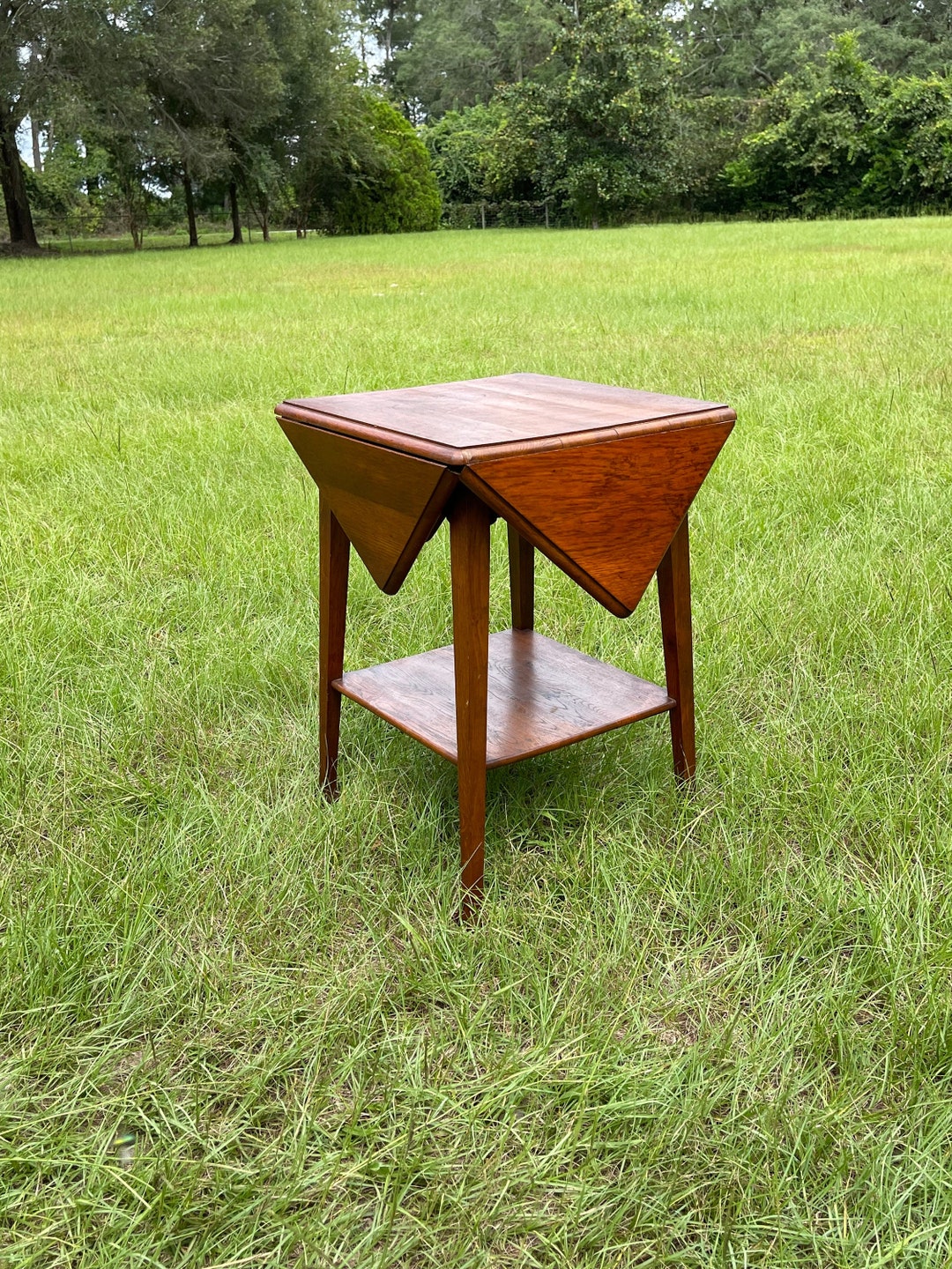 Antique Drop Leaf Table, Wood Furniture, Dining Table, Occasional Table