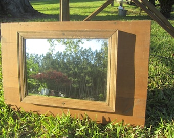 Farmhouse Mirror, Rustic Mirror, Wood mirror, Vintage Mirror, Reclaimed Door